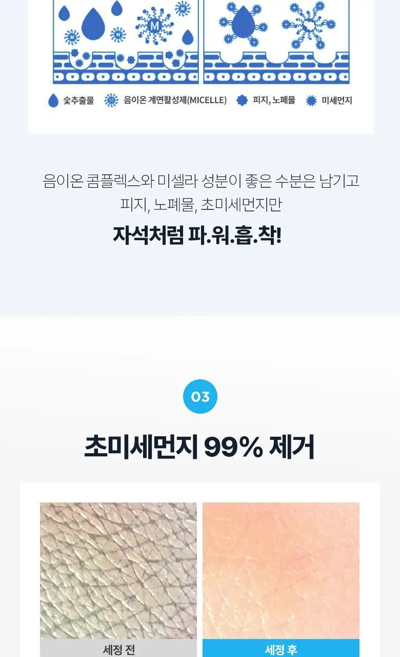[미세먼지 세정] 식물나라 제주 탄산수 휩 파워 클렌징 폼 120ml 단품/1+1 상세페이지 10
